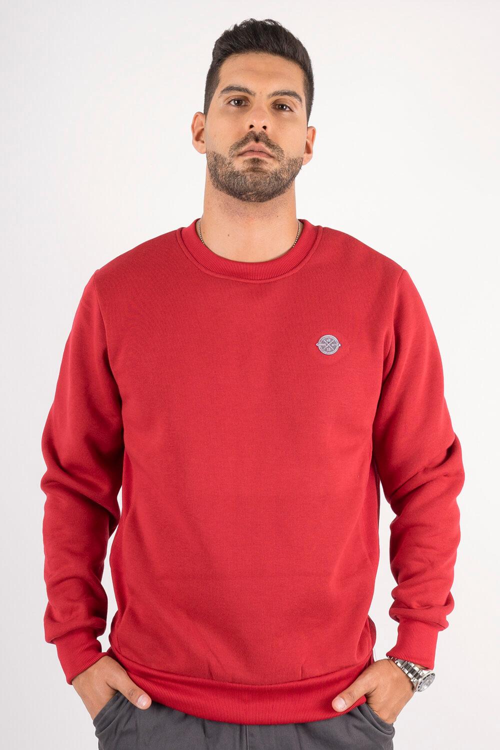 Polerón Crew Fleece Crucial Rojo Gangster - Gangster