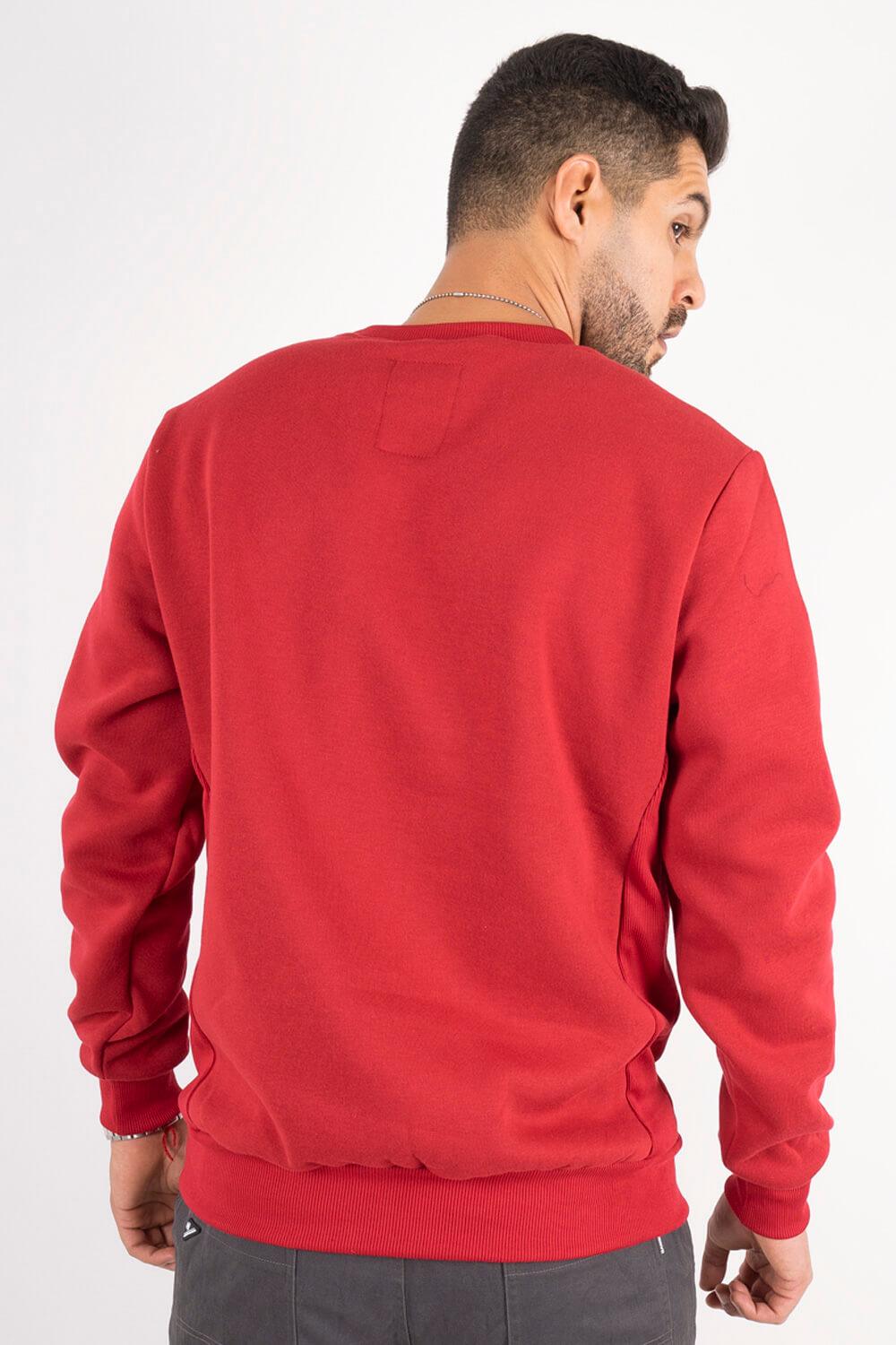 Polerón Crew Fleece Crucial Rojo Gangster - Gangster