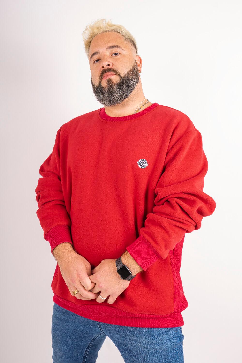 Polerón Crew Fleece Crucial Rojo Gangster - Gangster