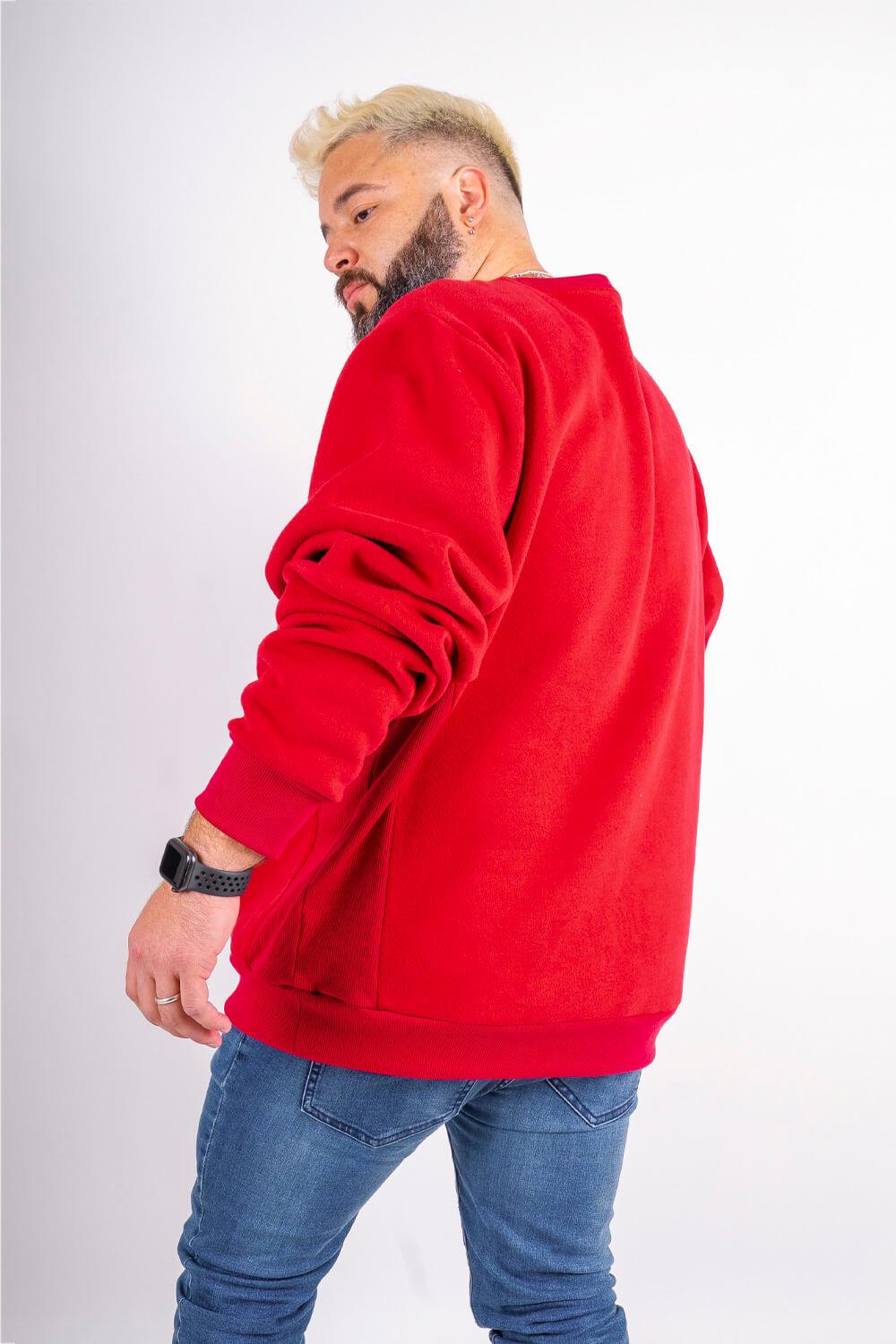 Polerón Crew Fleece Crucial Rojo Gangster - Gangster