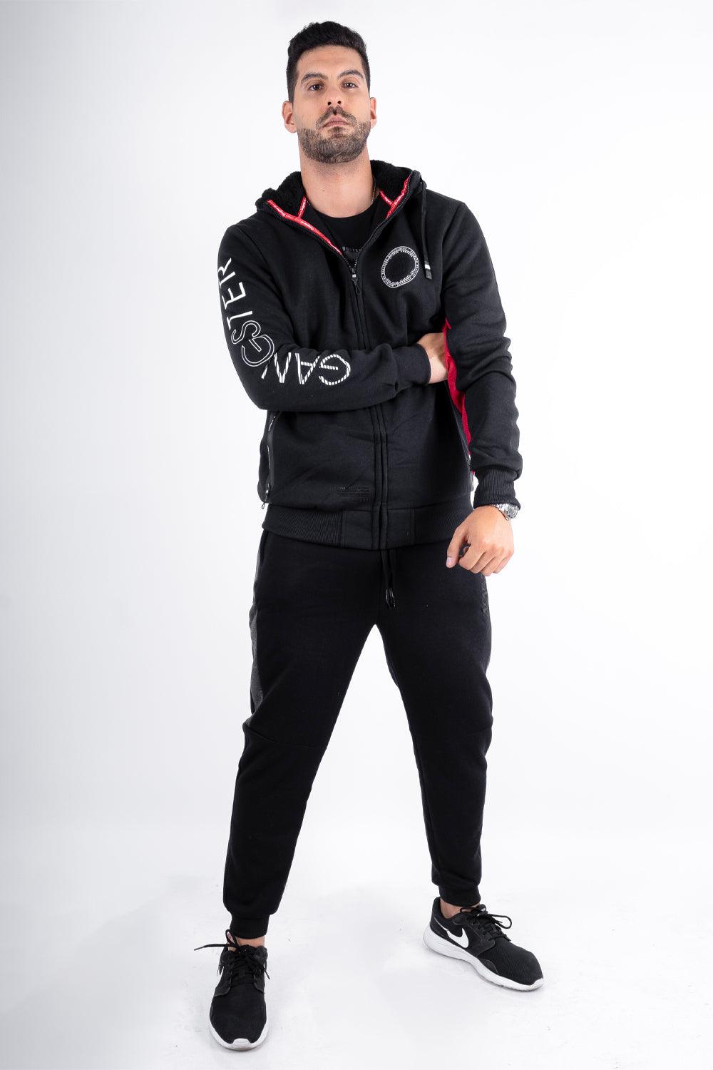 Polerón Full Zipper Fleece Power Negro Gangster - Gangster