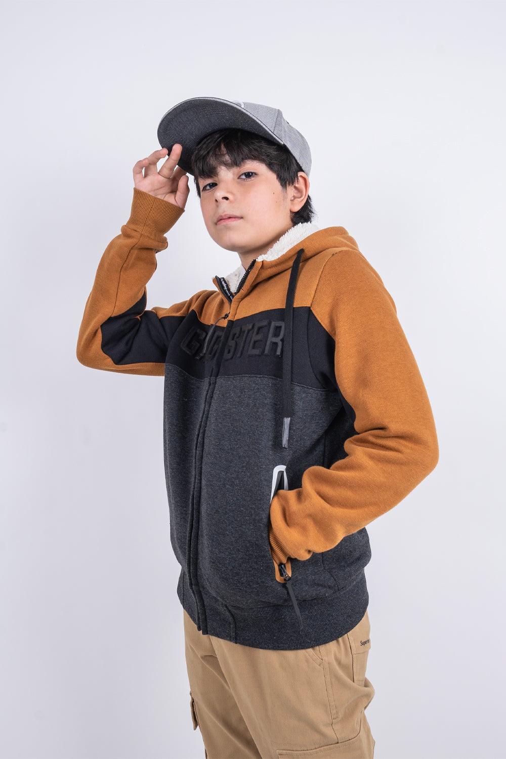 Teen Polerón Fullzipper Fleece Fun Negro Gangster - Gangster