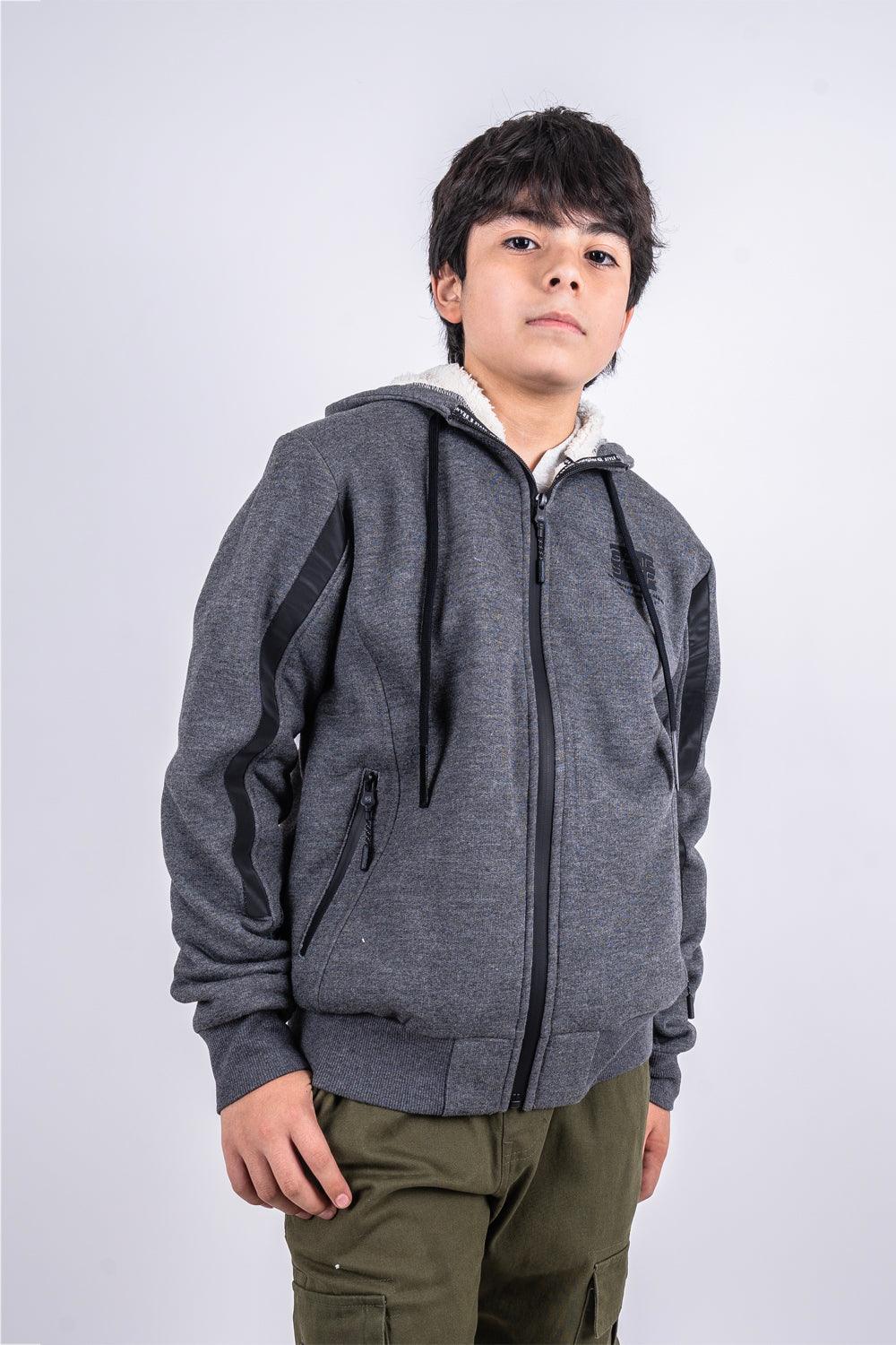 Teen Polerón Fullzipper Sherpa Shine Gris Gangster - Gangster
