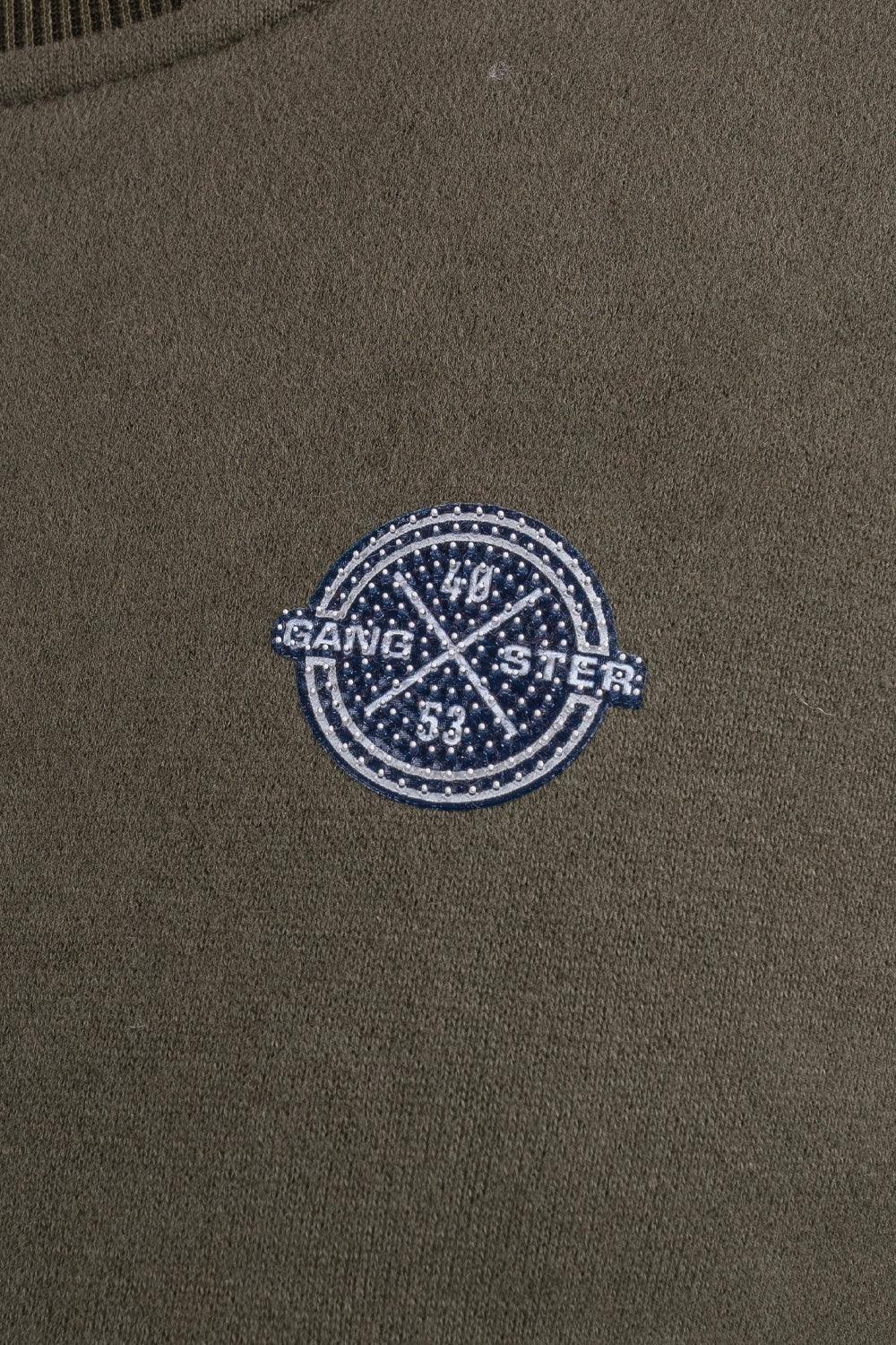 Teen Polerón Crew Fleece Crucial Verde Gangster - Gangster