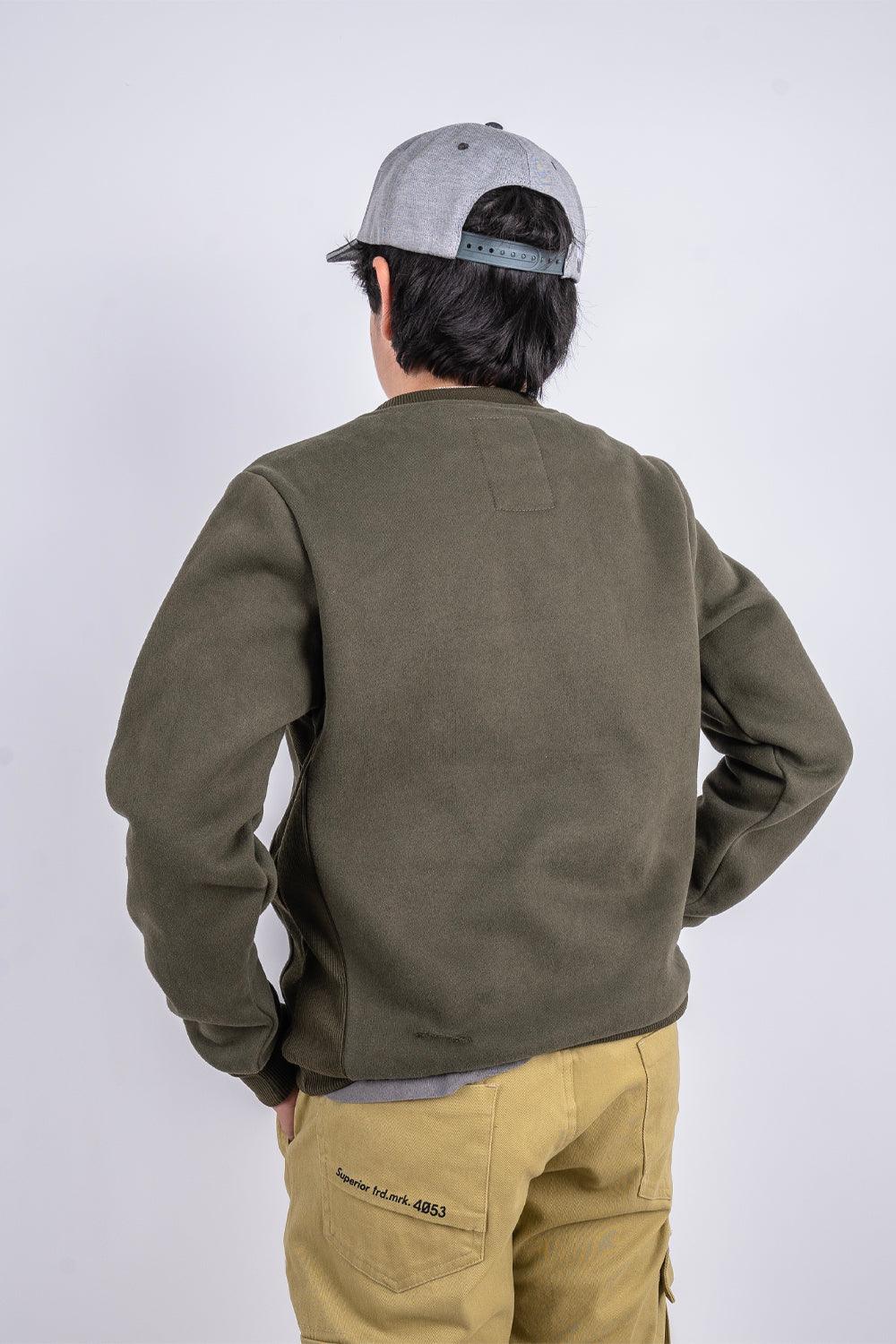 Teen Polerón Crew Fleece Crucial Verde Gangster - Gangster