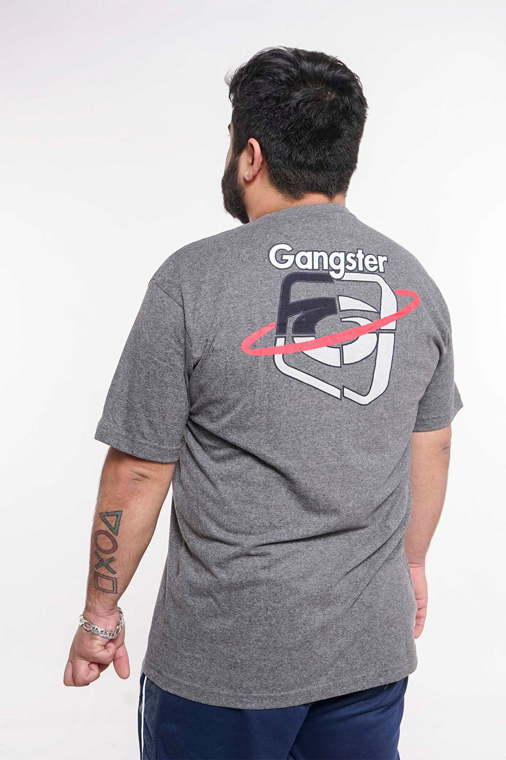 Plus Polera Mc Básica Pulse Gris Gangster