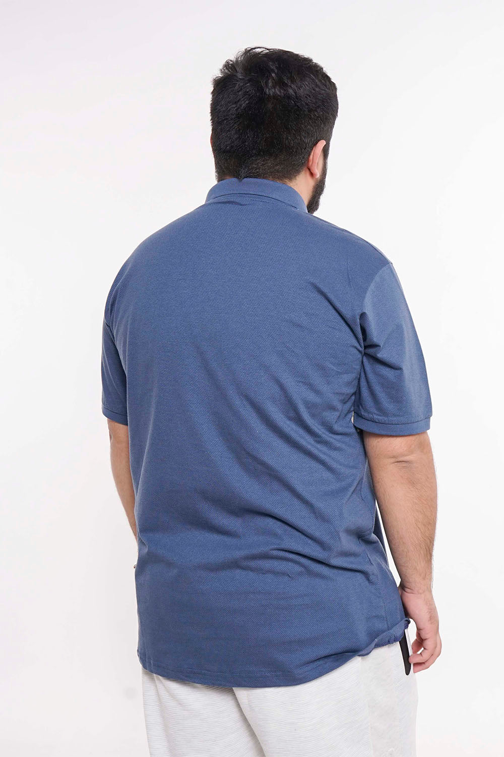 Plus Polera Cuello Destroy Azul Gangster