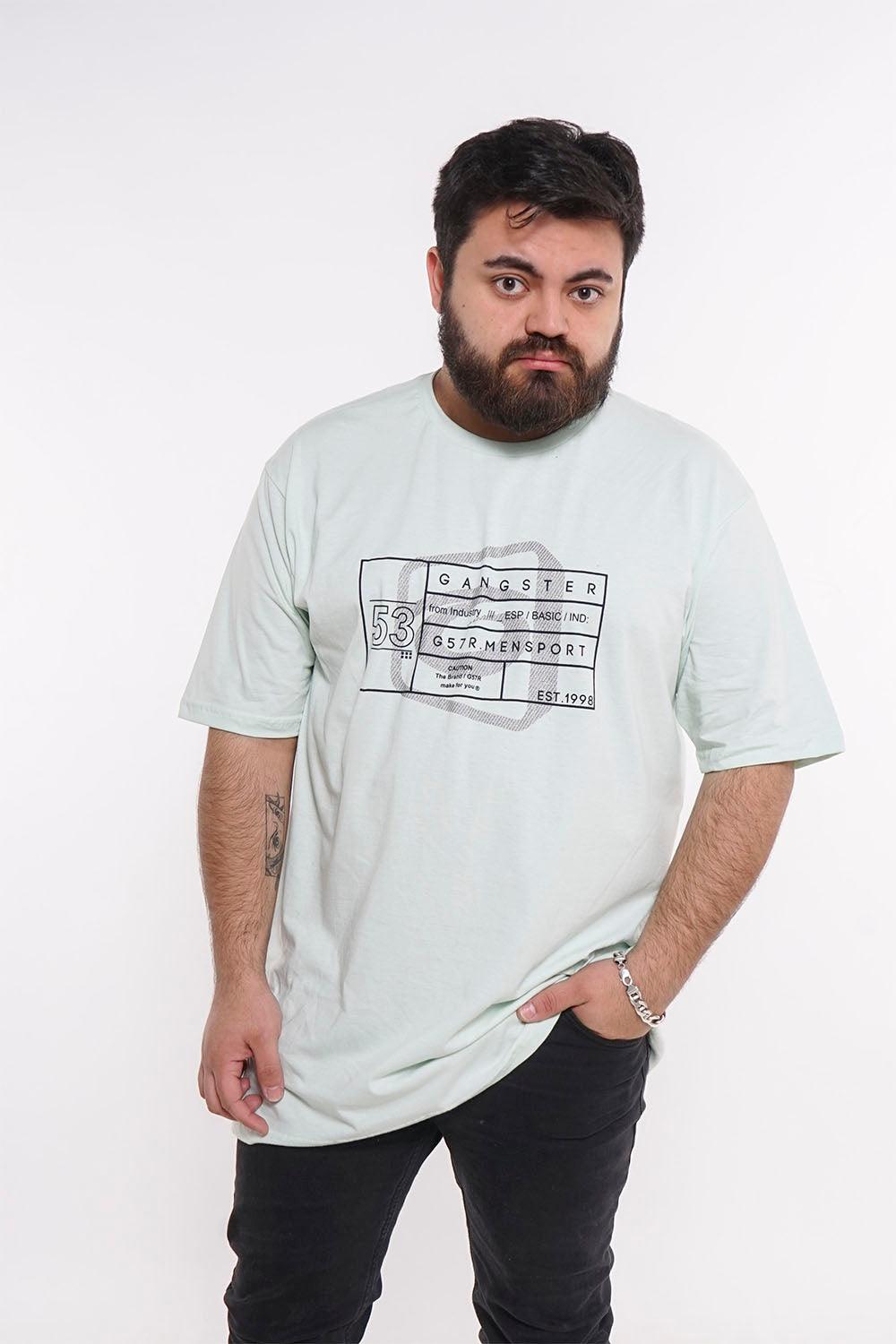 Plus Polera Mc Básica Caut Verde Gangster - Gangster