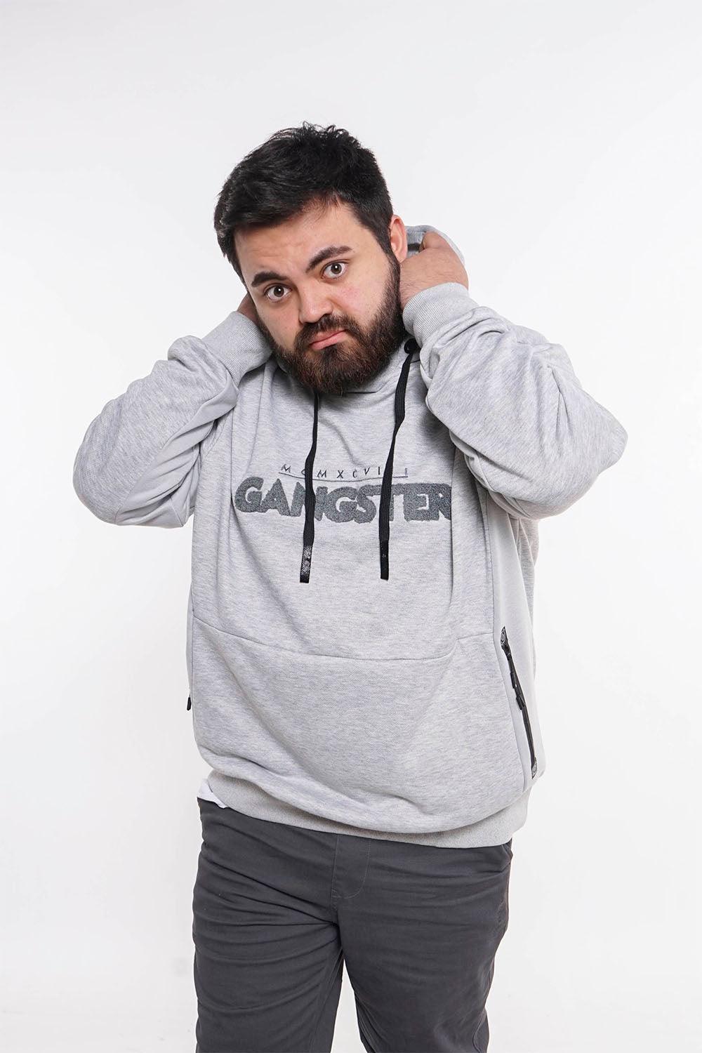 Plus Poleron Hoodie Core Gris Gangster - Gangster