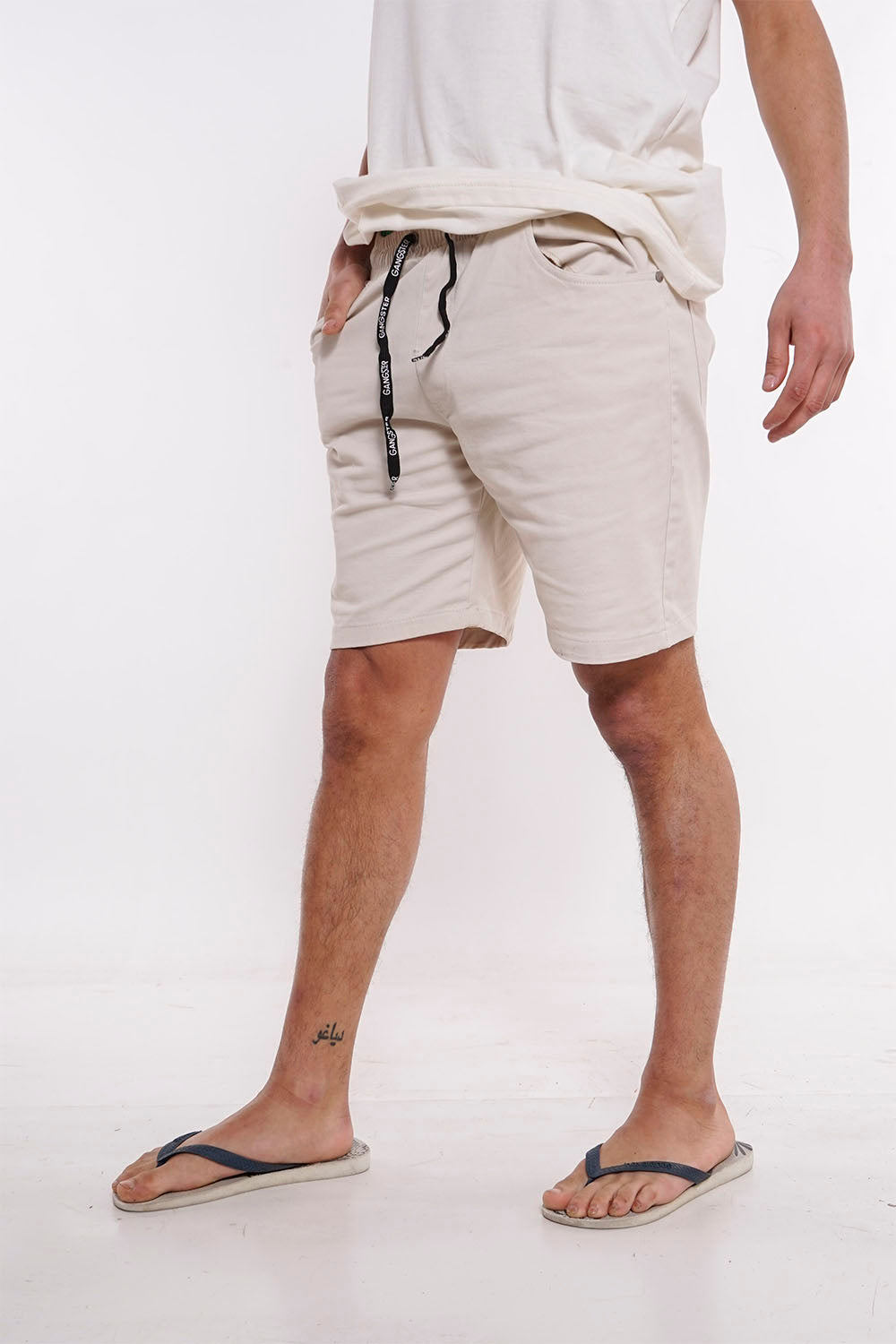Short Canvas Liso Beige Gangster