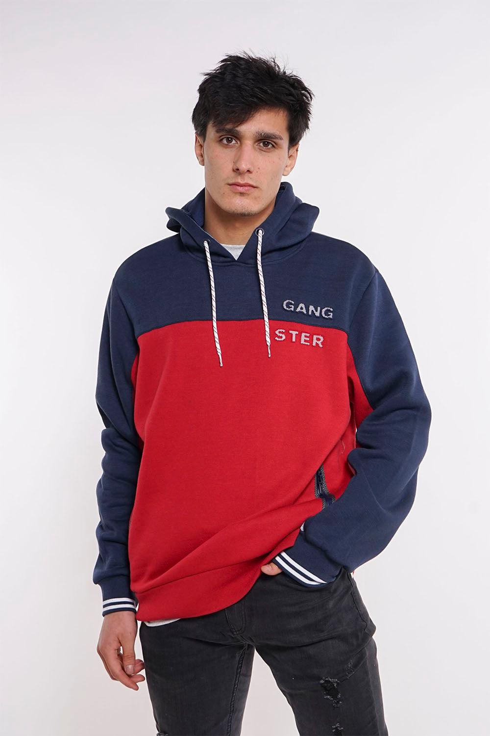 Polerón Hoodie Fleece Locked Azul Gangster - Gangster