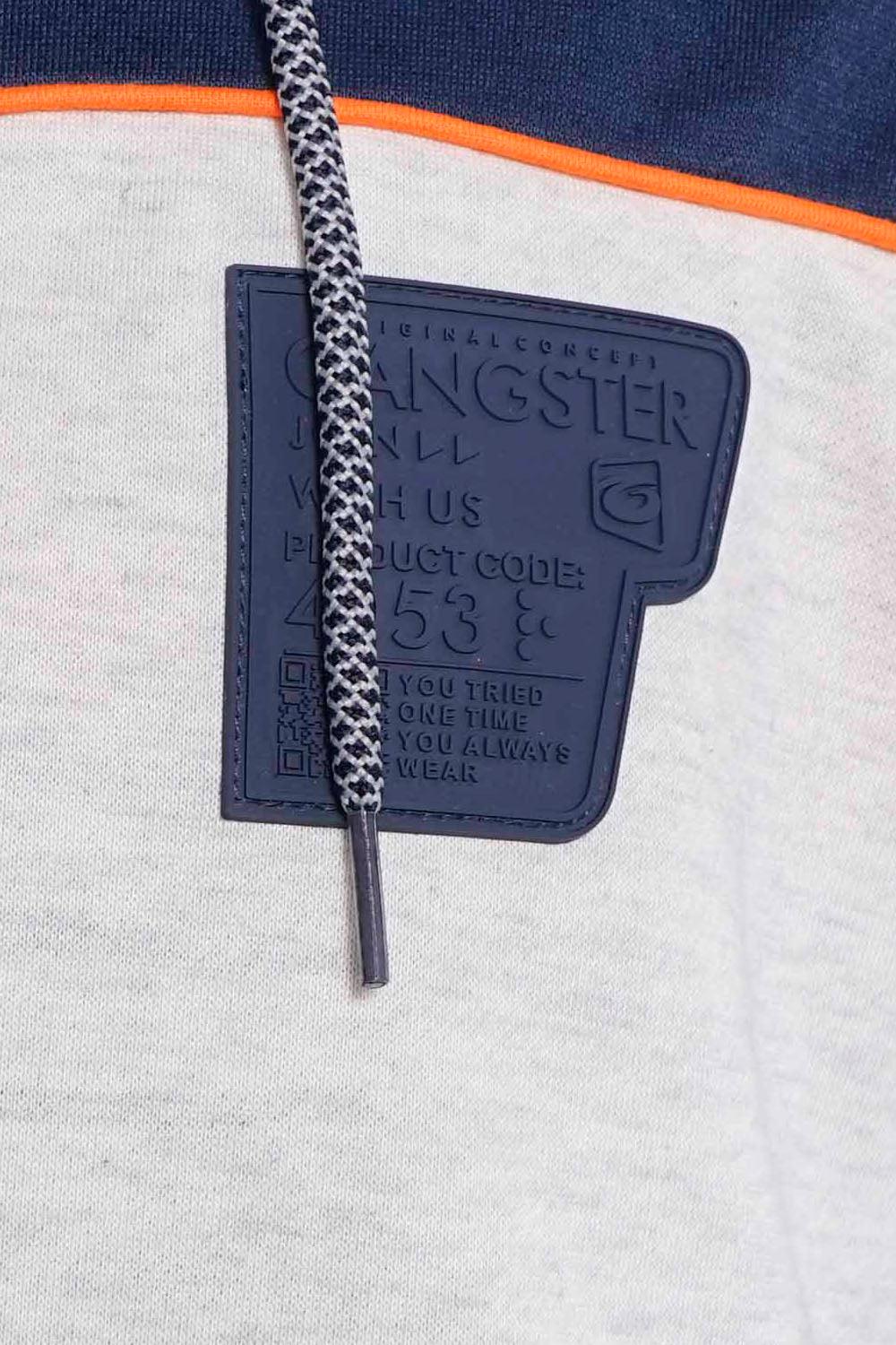 Poleron Full Zipper Evolution Azul Gangster - Gangster