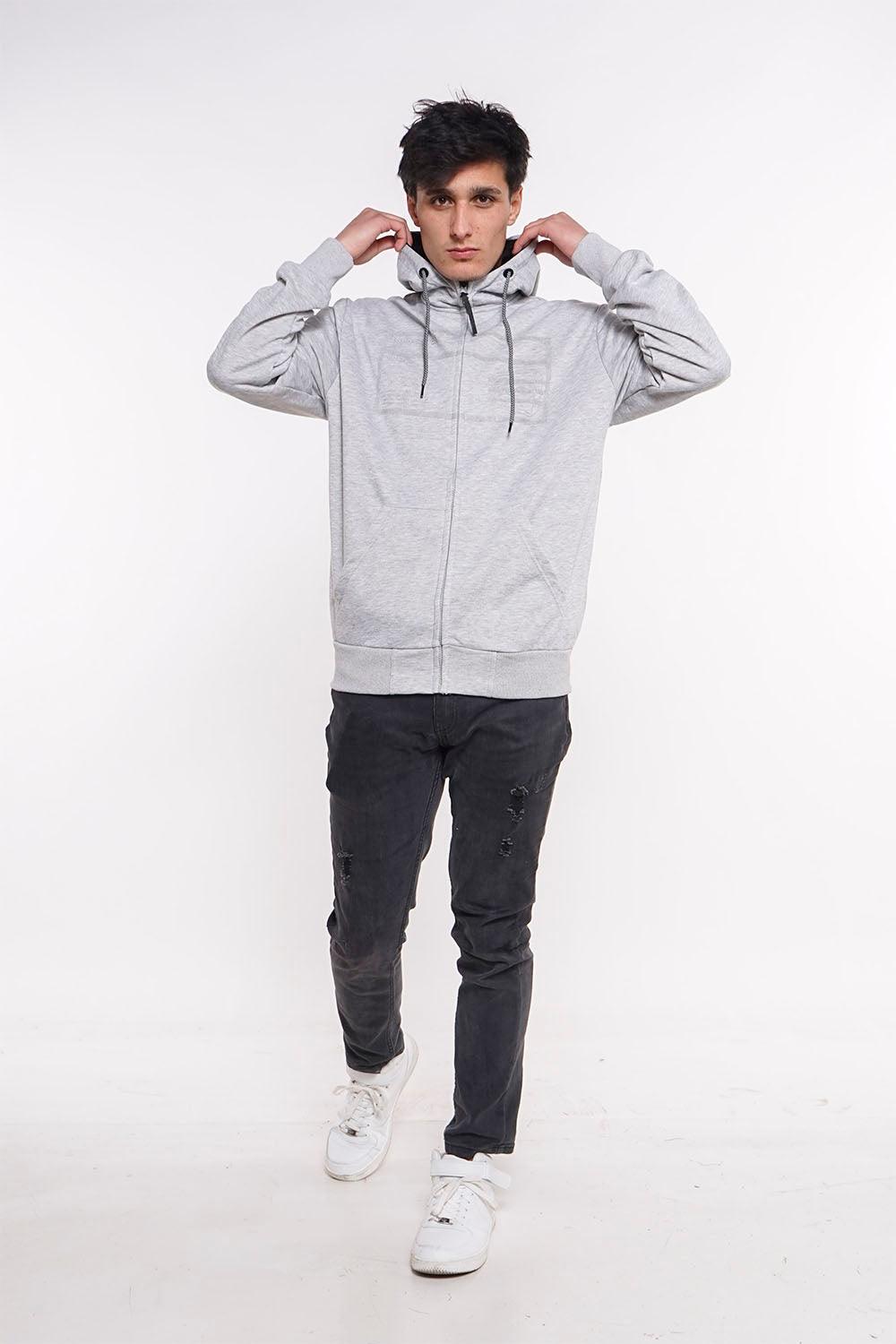 Poleron Full Zipper Sili Gris Gangster - Gangster