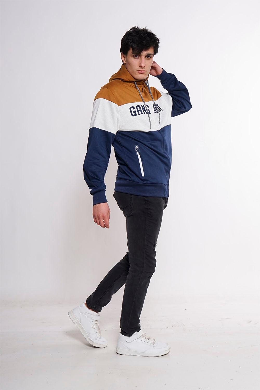 Poleron Full Zipper Carmel Mostaza Gangster - Gangster
