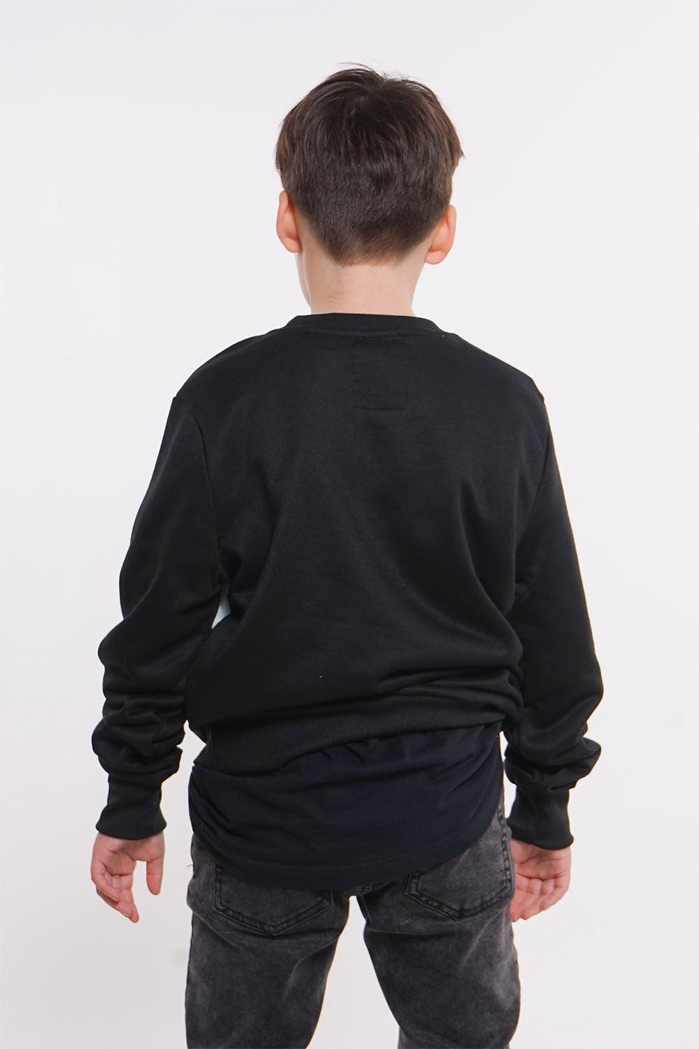 Teen Poleron Crew Flag Negro Gangster - Gangster