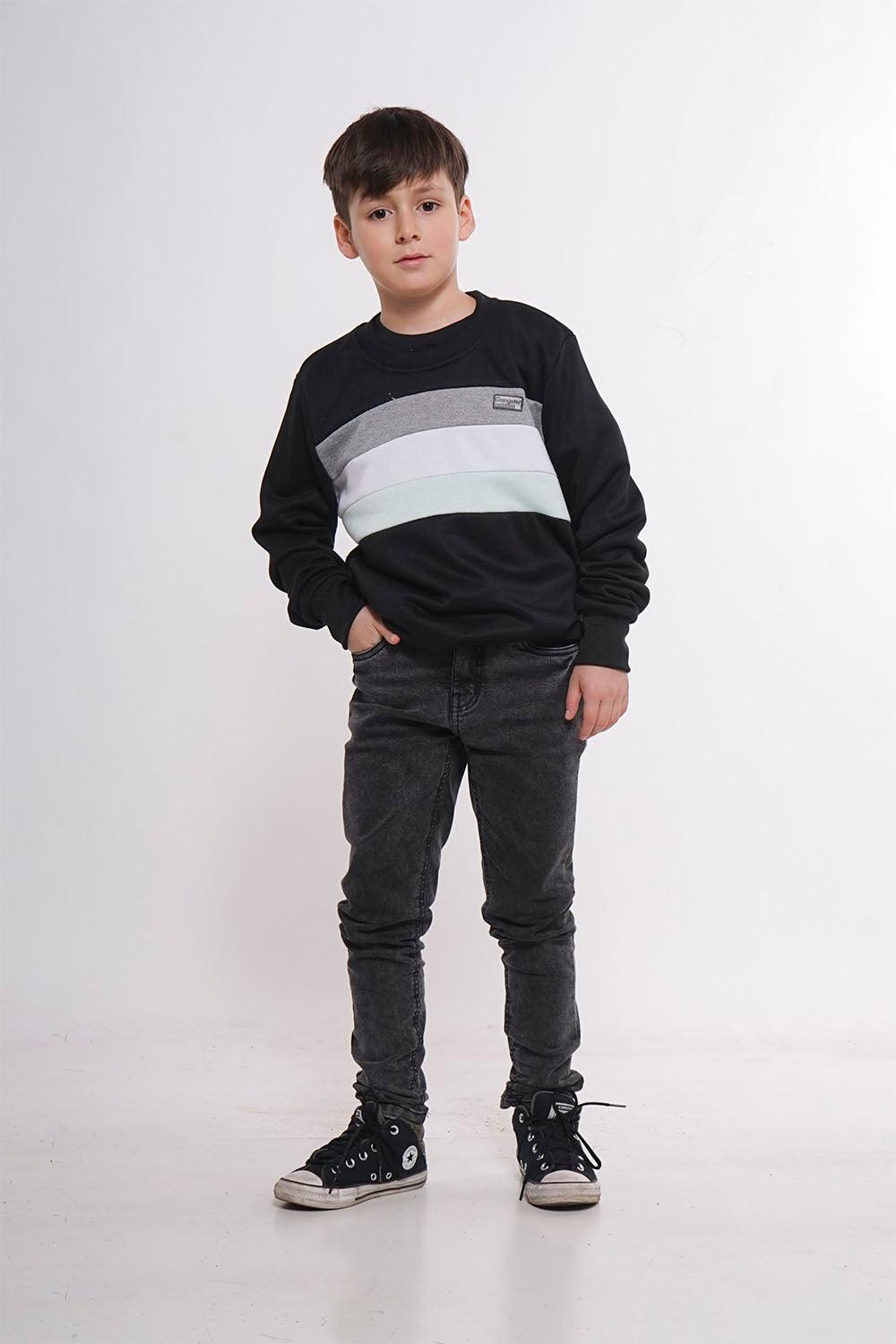 Teen Poleron Crew Flag Negro Gangster - Gangster