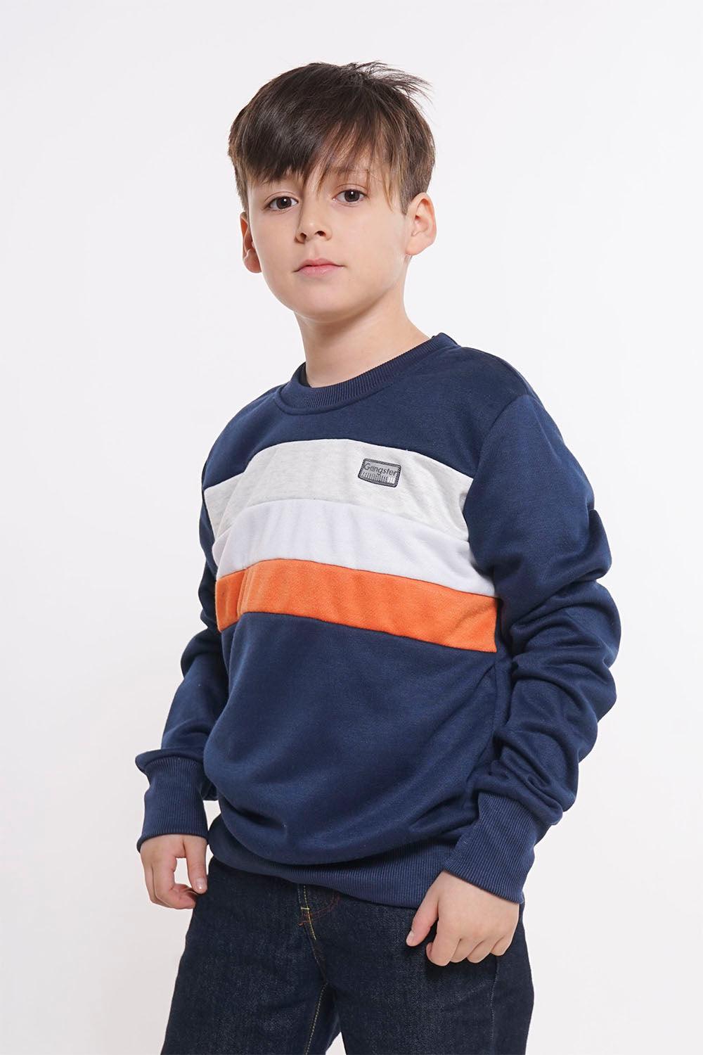 Teen Poleron Crew Flag Azul Gangster - Gangster
