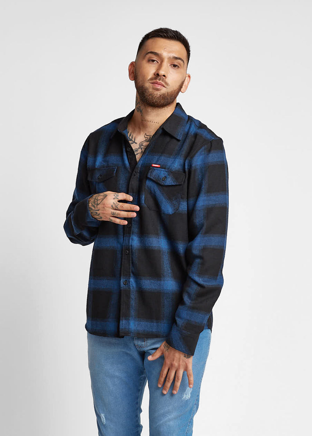 Camisa Lumberjack Azul Marino Gangster