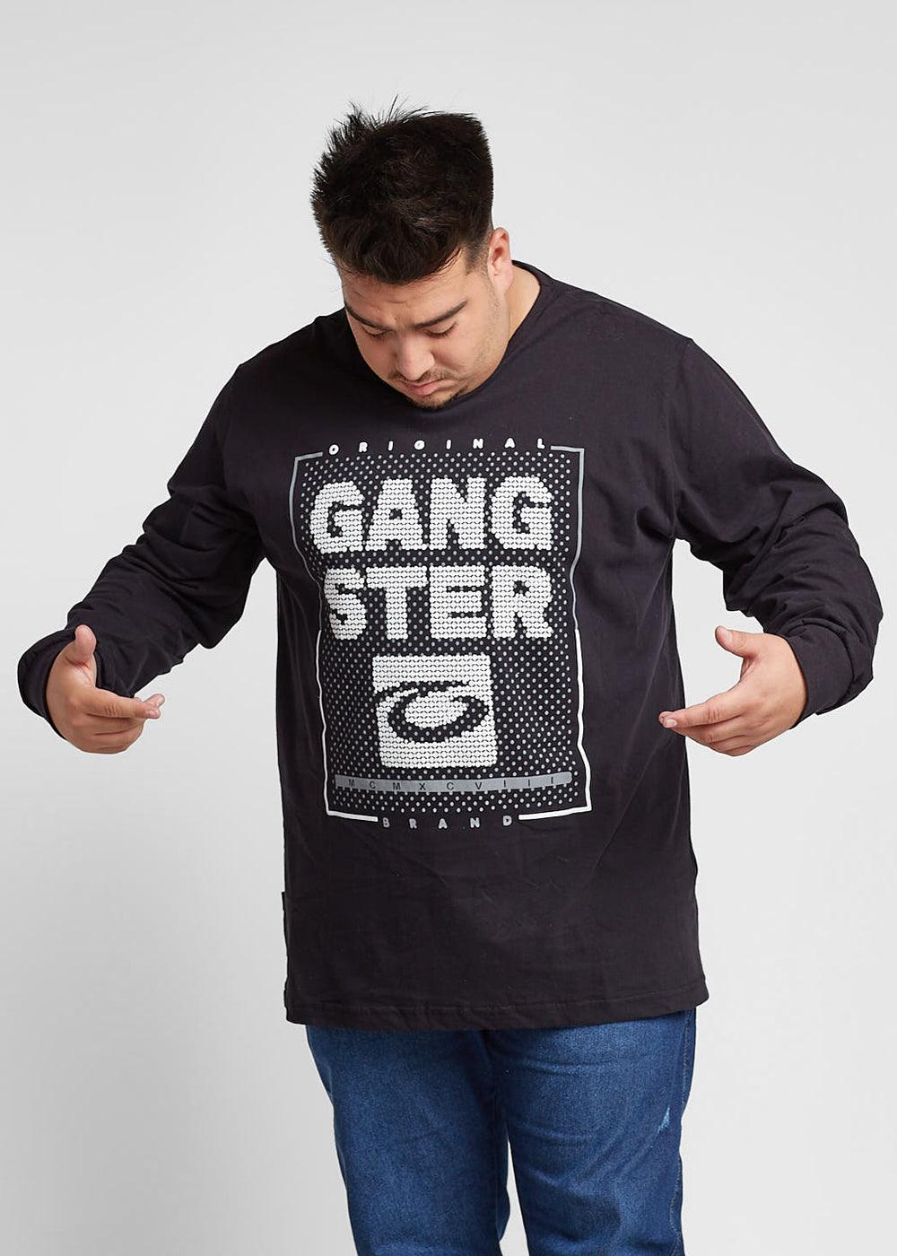 Plus Polera Manga Larga Hexa Negro Gangster - Gangster