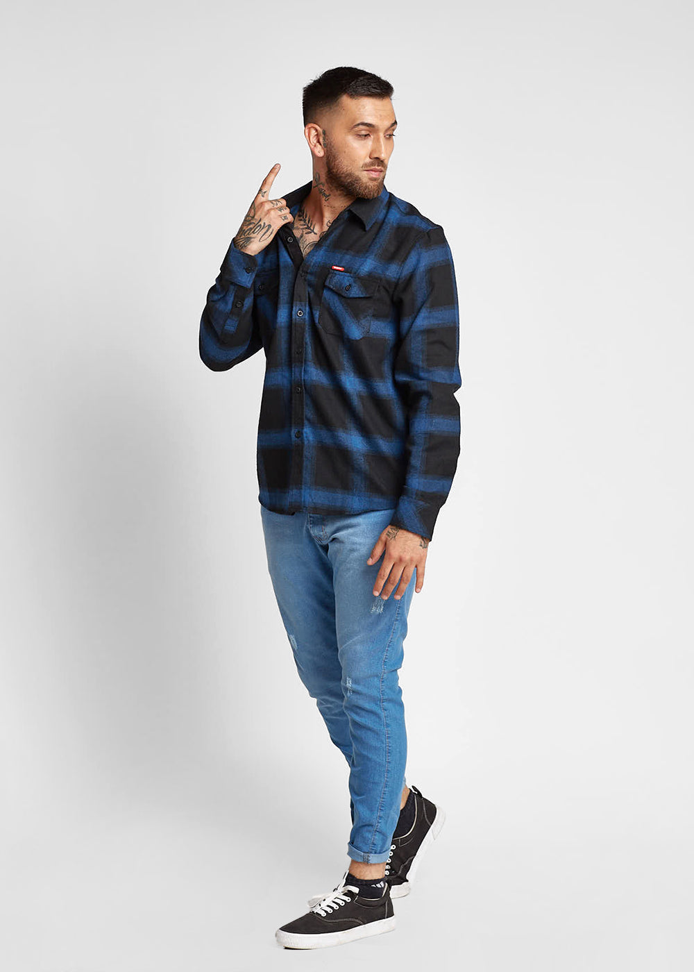 Camisa Lumberjack Azul Marino Gangster