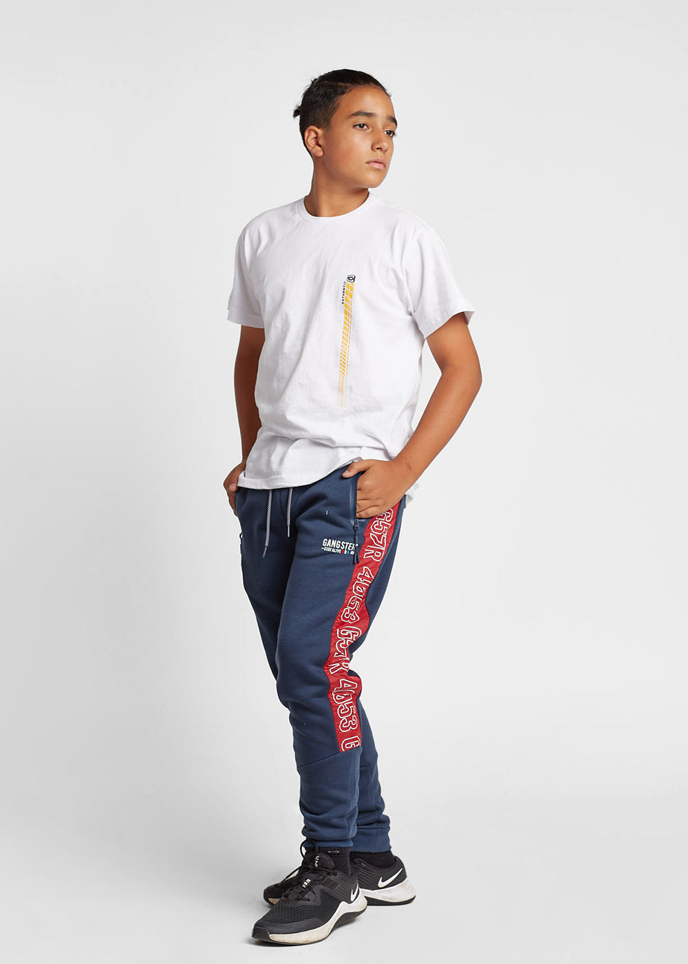Teen Buzo Jogger Brand Azul Gangster