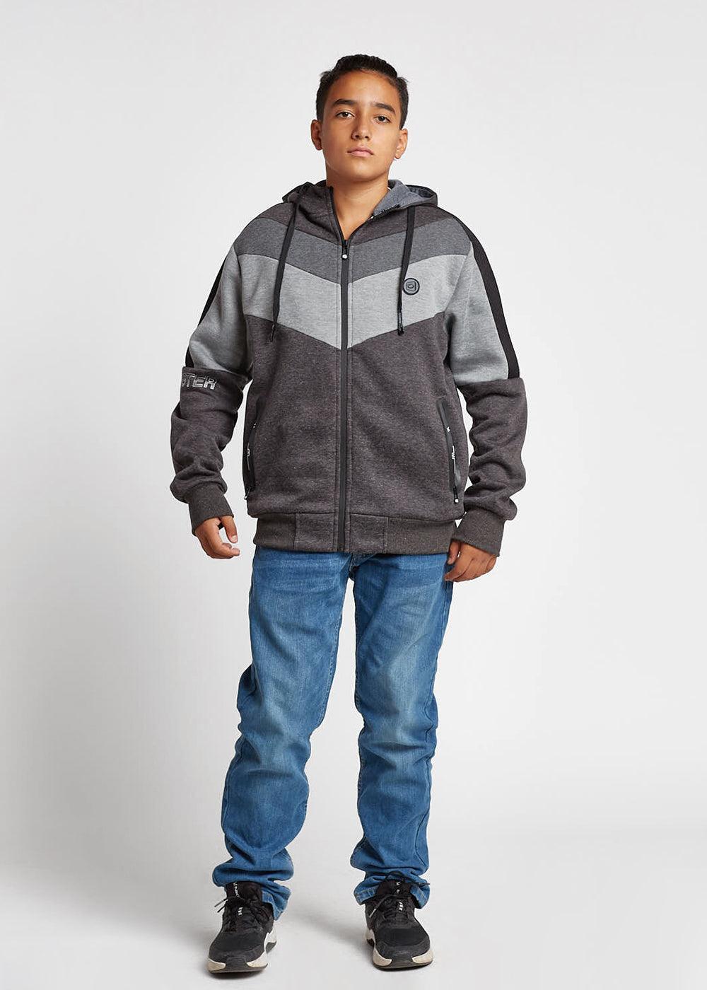 Teen Poleron Zip Hoodie Hero Negro Gangster - Gangster