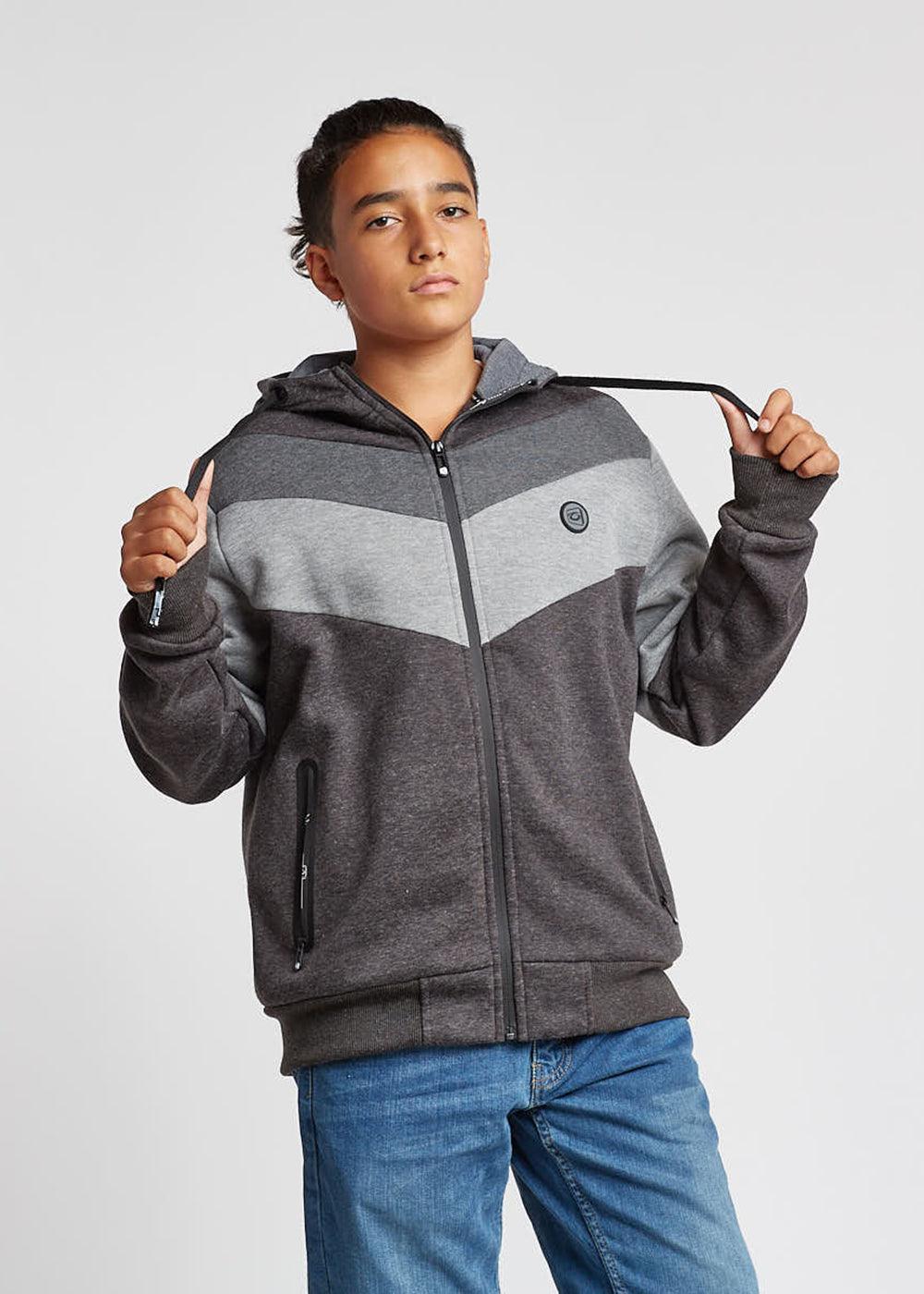 Teen Poleron Zip Hoodie Hero Negro Gangster - Gangster