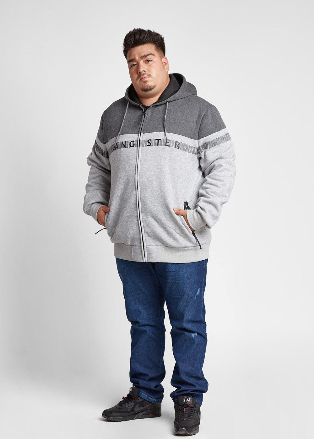 Plus Polerón Full Zipper Fleece Rubber Gris Gangster - Gangster