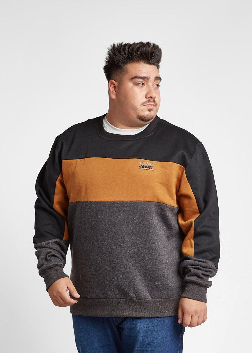 Plus Poleron Crew Chest Negro Gangster - Gangster