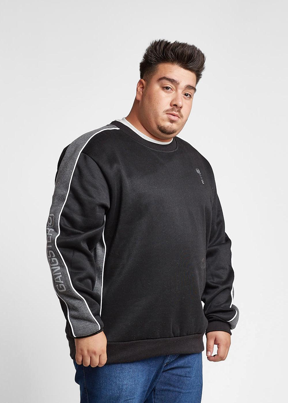 Plus Poleron Crew Side Negro Gangster - Gangster