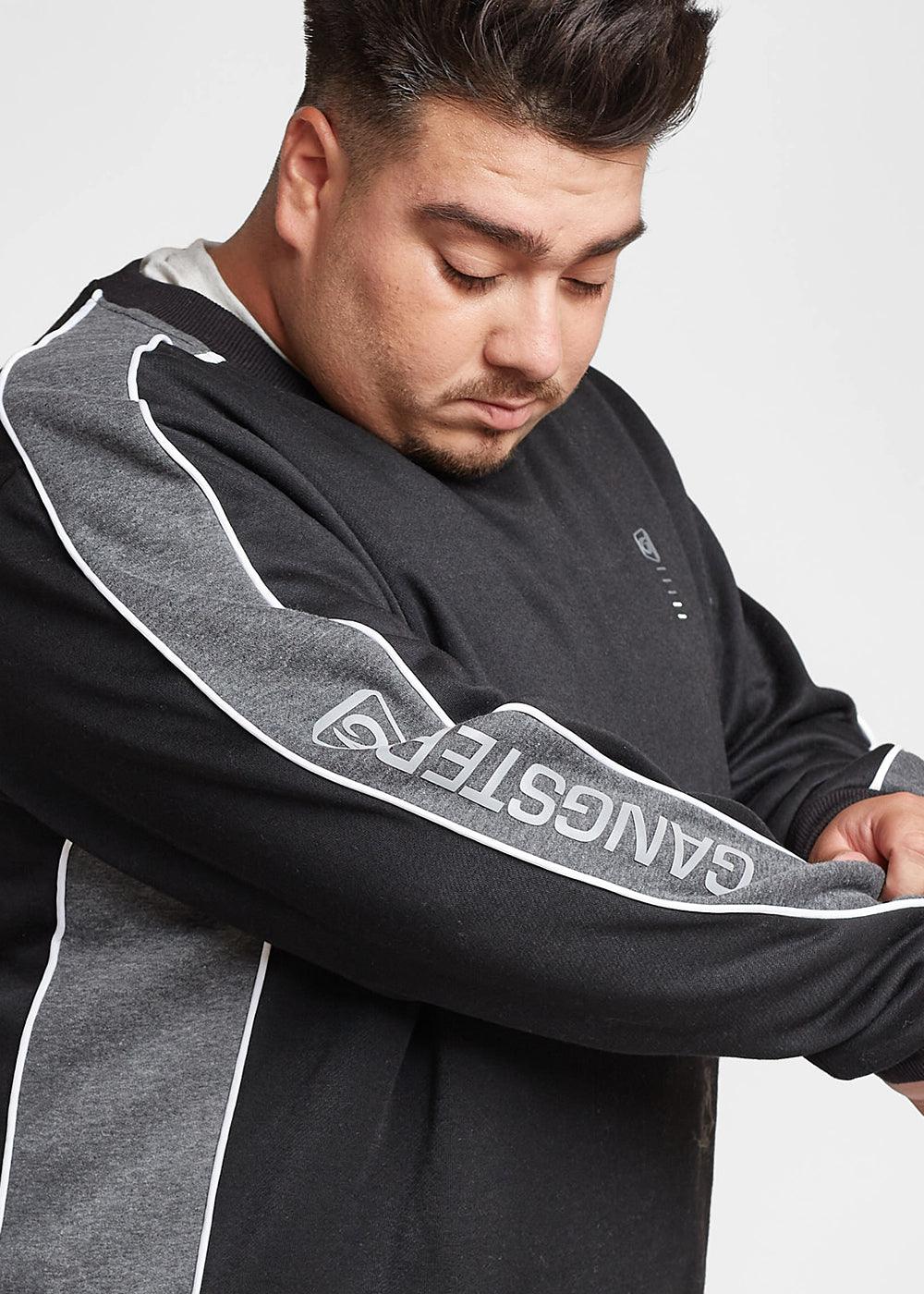 Plus Poleron Crew Side Negro Gangster - Gangster