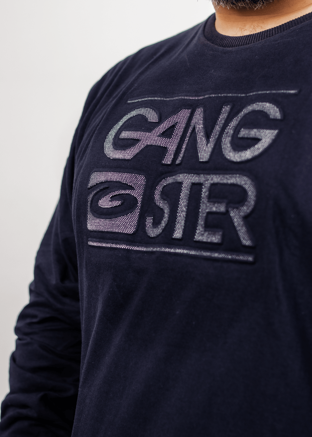 Plus Polera Manga Larga Hope Azul Marino Gangster - Gangster