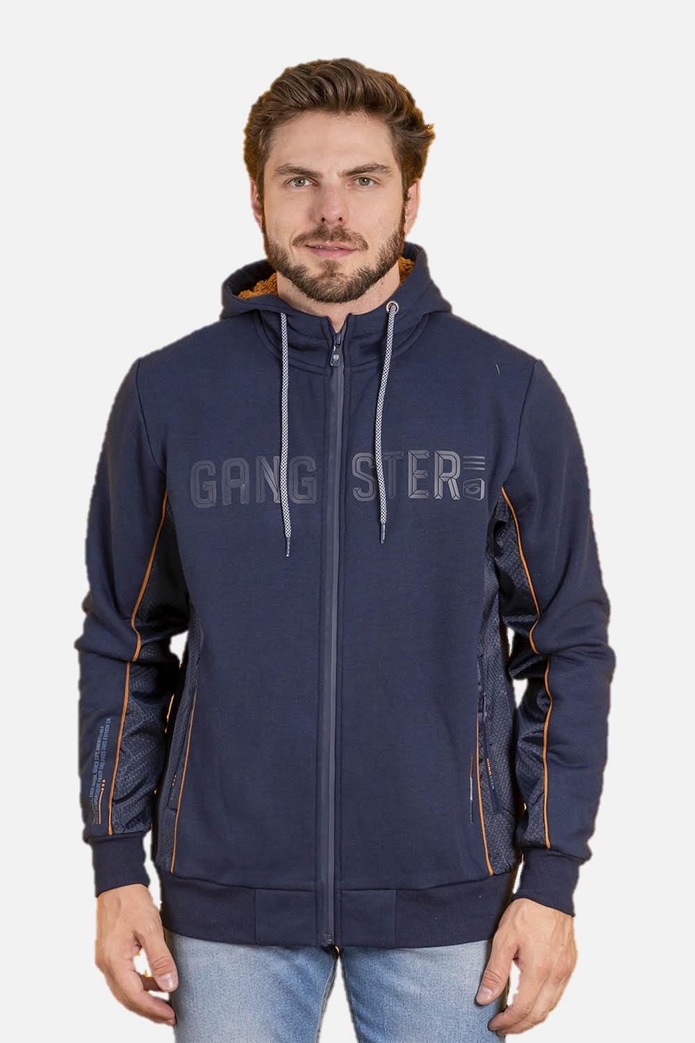 Polerón Full Zipper Sherpa Coexist Azul Gangster - Gangster