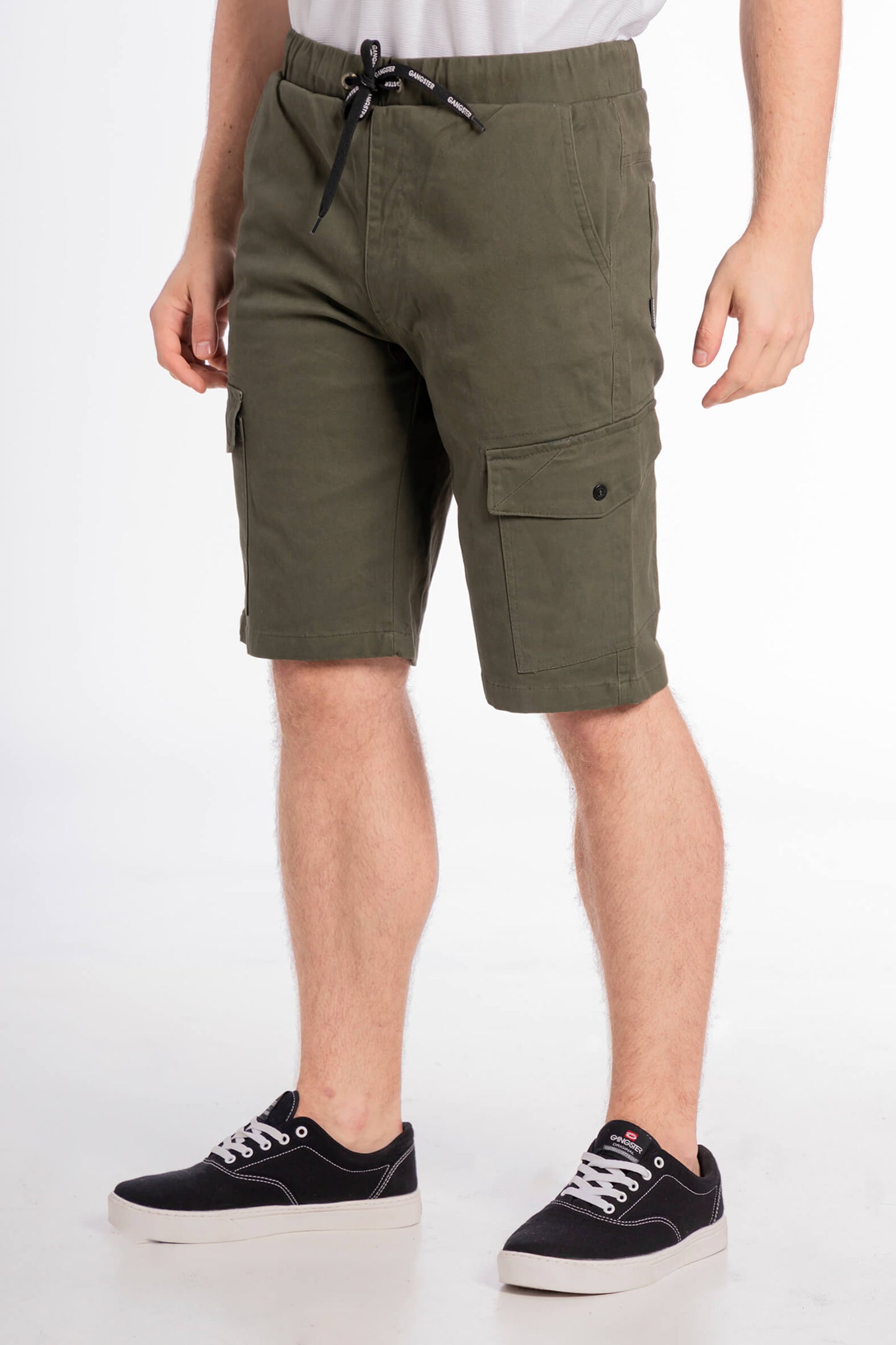 Short Canvas Cargo Carpenter Verde Gangster