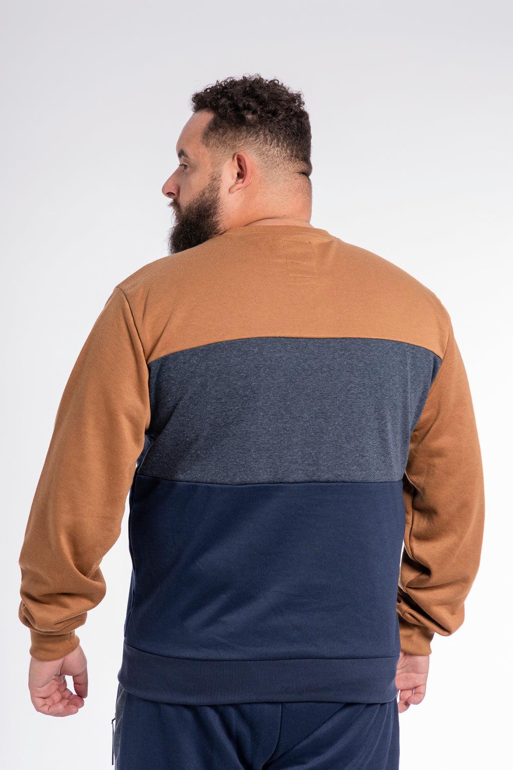 Plus Poleron Crew Front Logo Mostaza Gangster - Gangster