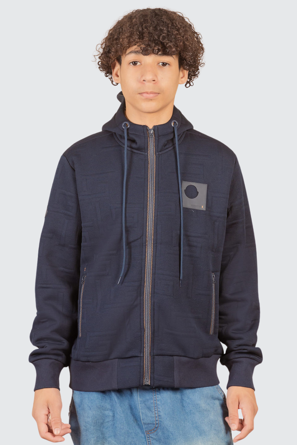 Teen Poleron Fullziper Astro Azul Gangster