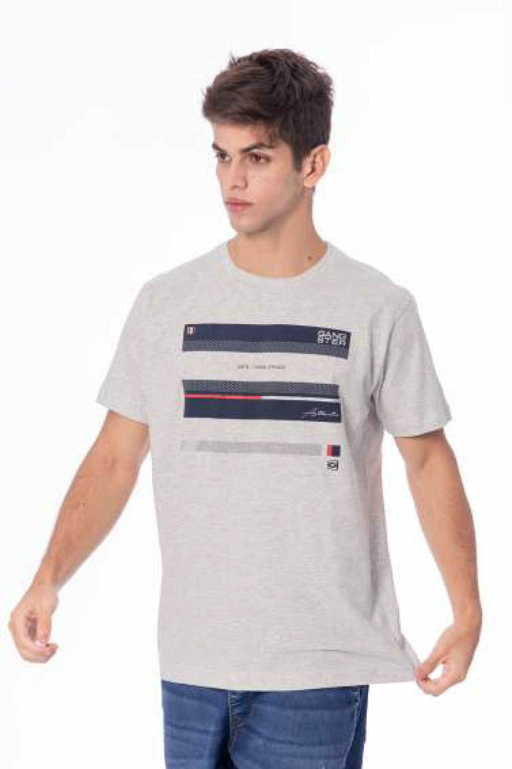 Teen Polera Mc Básica Paris Gris Gangster