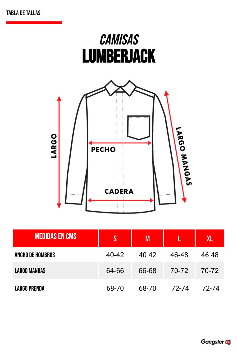 Camisa Lumberjack Azul Marino Gangster