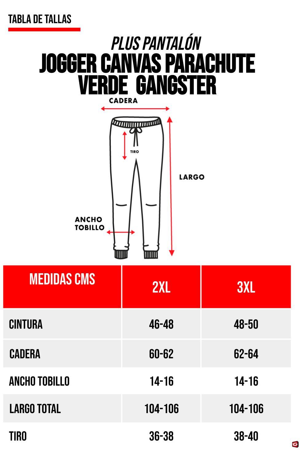 Plus Pantalon Jogger Canvas Parachute Verde Gangster - Gangster