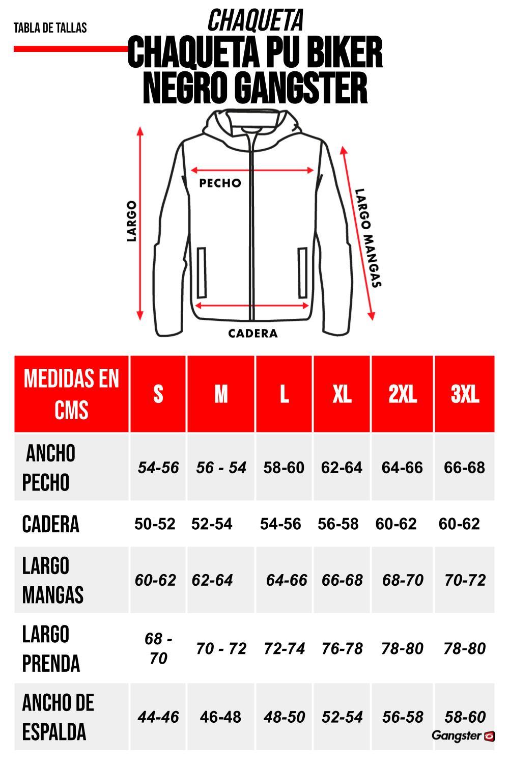 Chaqueta PU Biker Negro Gangster - Gangster