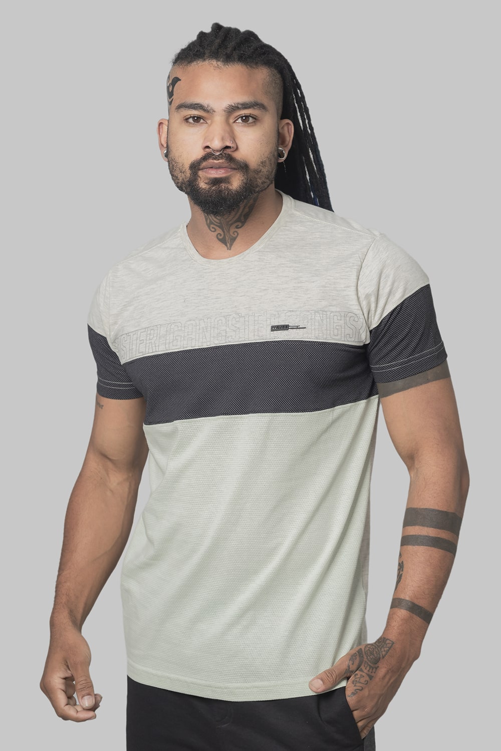 Plus Polera Mc Especial Risky Gris Gangster