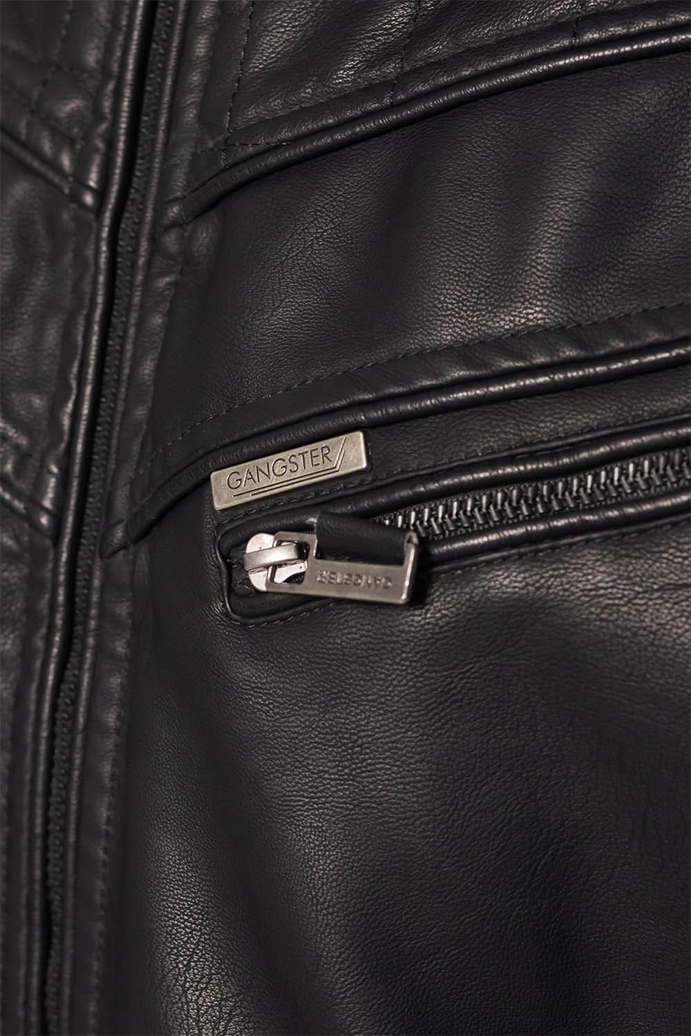 Chaqueta PU Biker Negro Gangster - Gangster