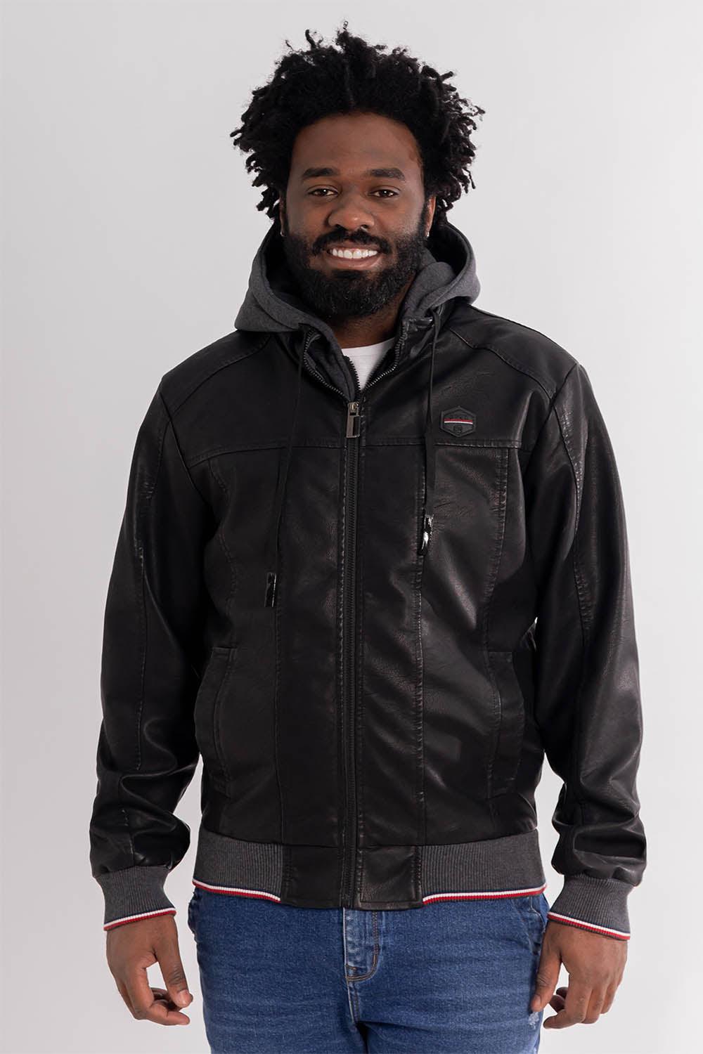Chaqueta PU Leather Negro Gangster - Gangster