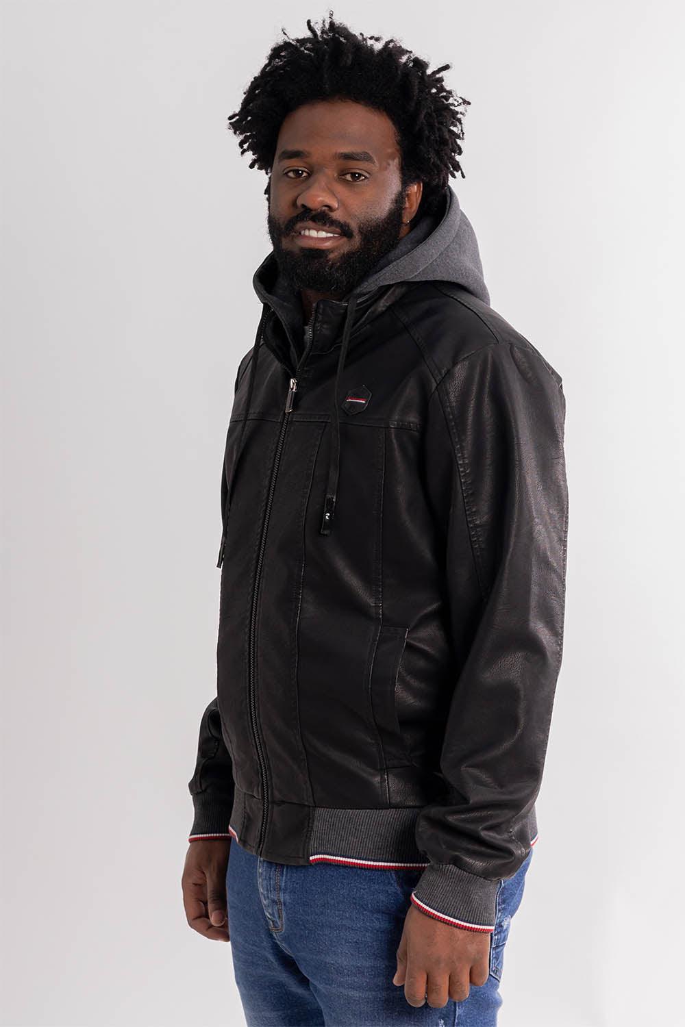 Chaqueta PU Leather Negro Gangster - Gangster