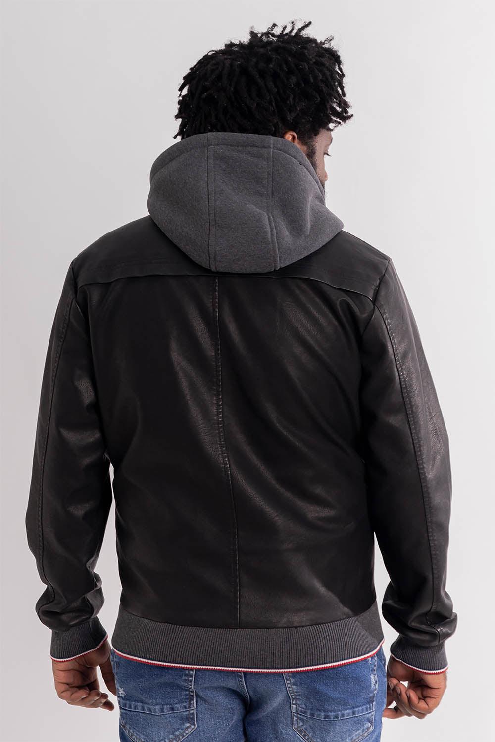 Chaqueta PU Leather Negro Gangster - Gangster