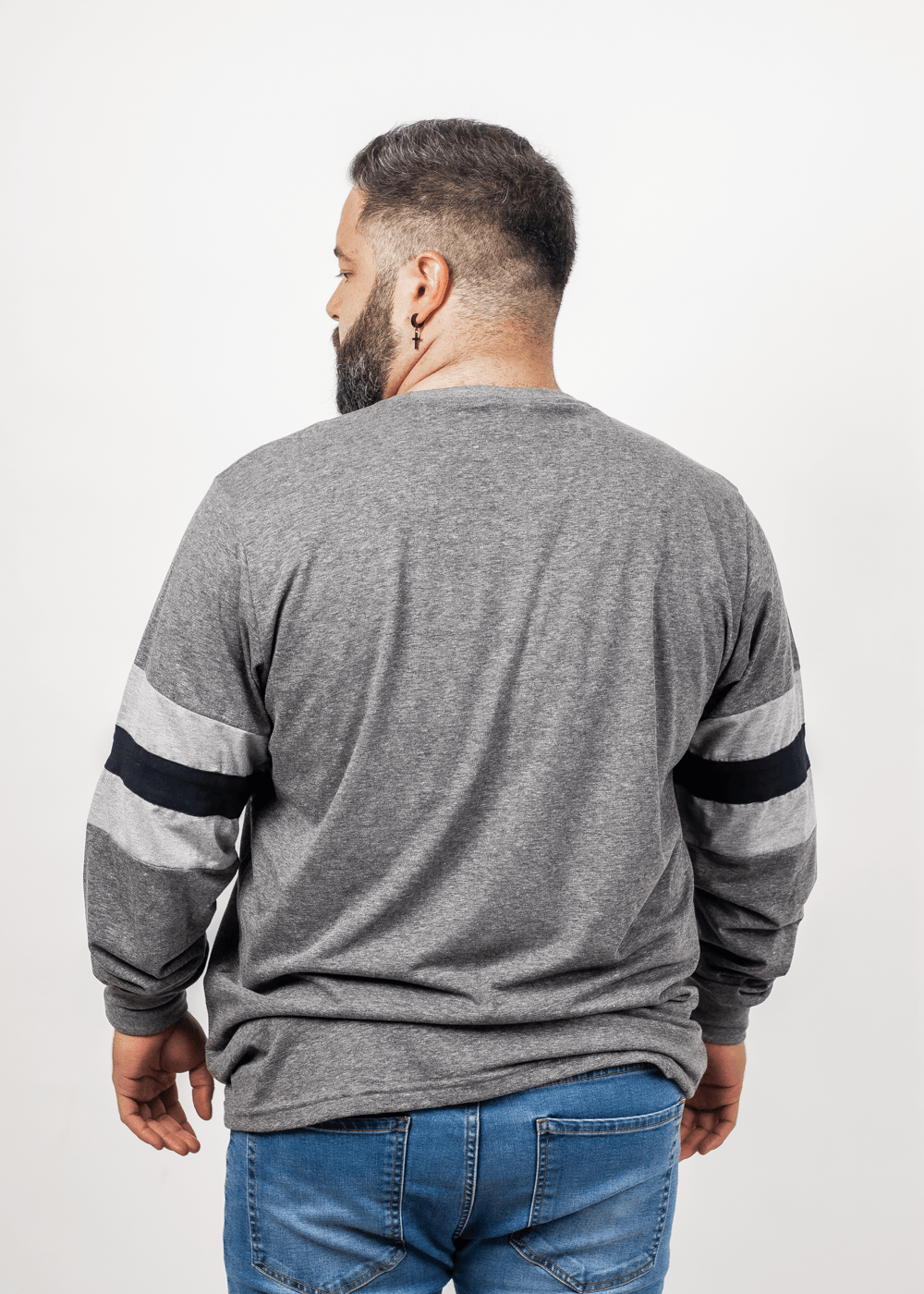 Plus Polera Manga Larga Cap Gris Gangster - Gangster