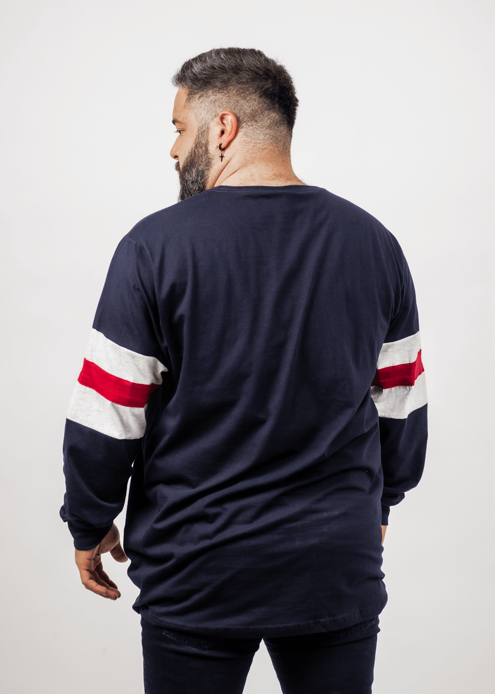 Plus Polera Manga Larga Cap Azul Marino Gangster - Gangster