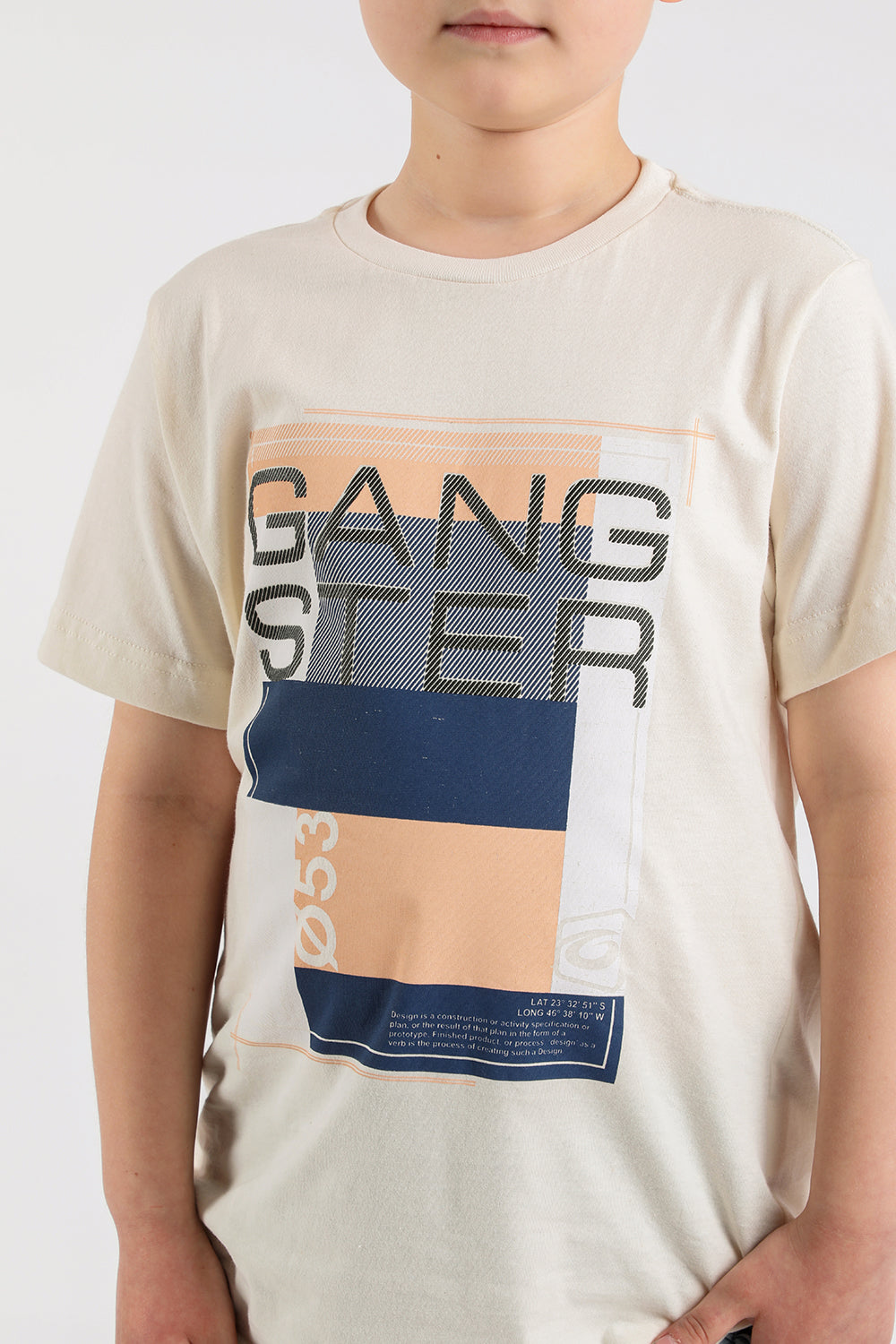 Teen Polera Mc Básica Geom Blanco Gangster