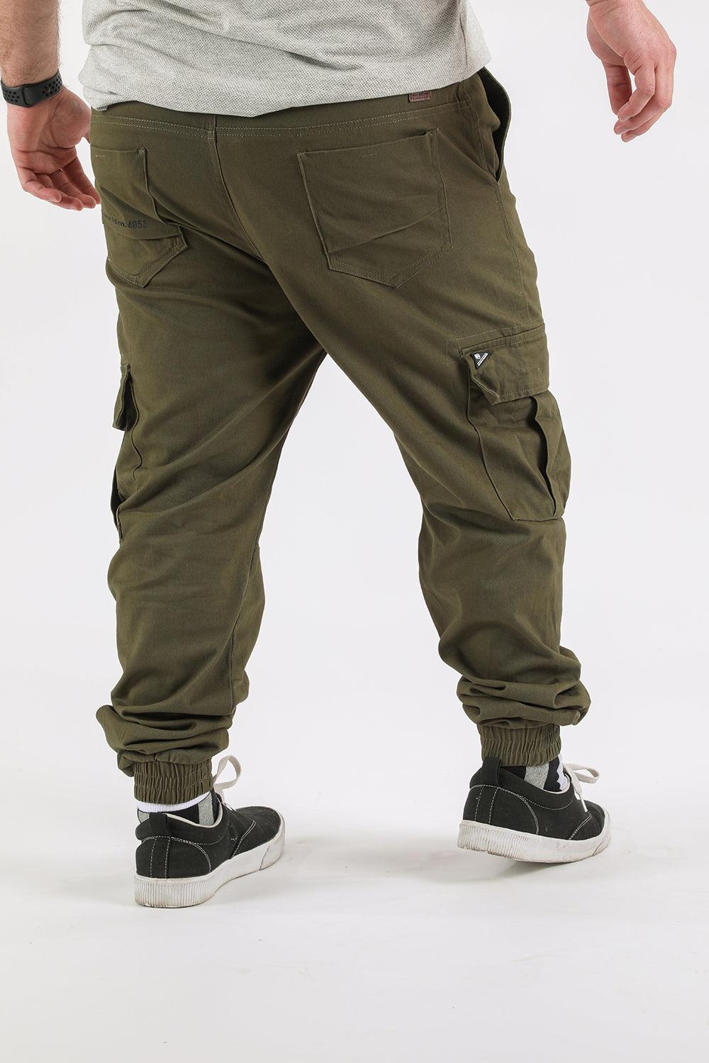 Plus Pantalon Jogger Canvas Parachute Verde Gangster - Gangster