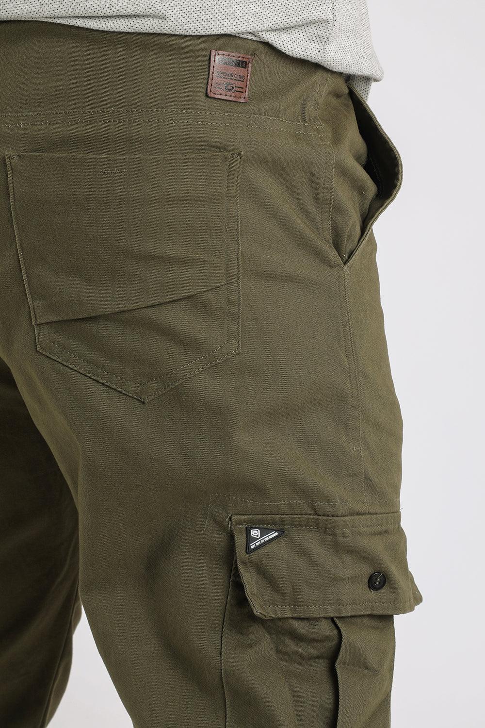 Plus Pantalon Jogger Canvas Parachute Verde Gangster - Gangster
